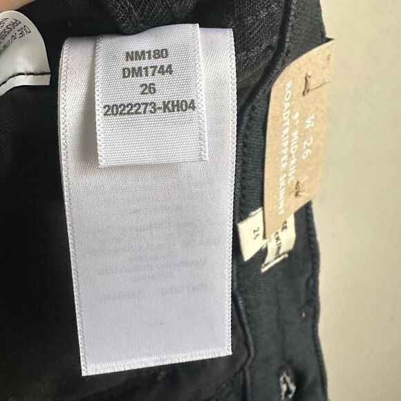 NWT Madewell nm180 9" Mid-Rise Roadtripper Skinny Jeans in black size 26 - Picture 7 of 9